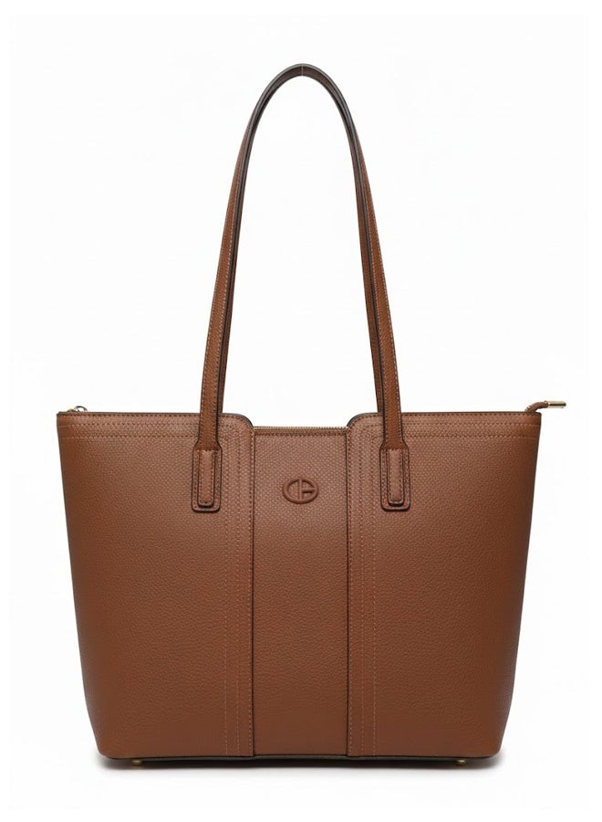 FUMES Sienna Structured Tote Bag – Premium Leather Women’s Shoulder Handbag - Image 1